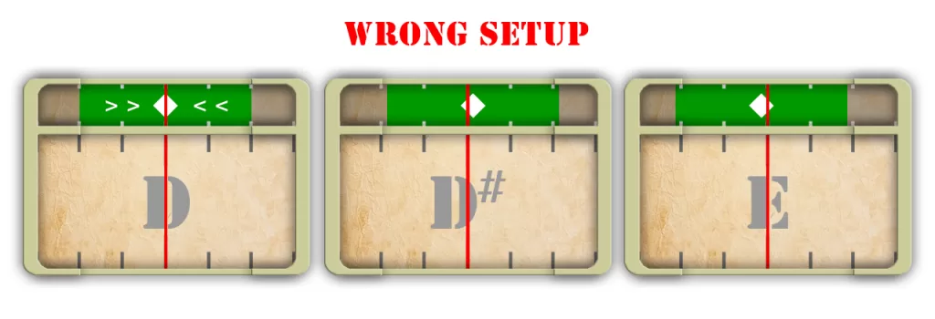 Wrong tuning temperament setup